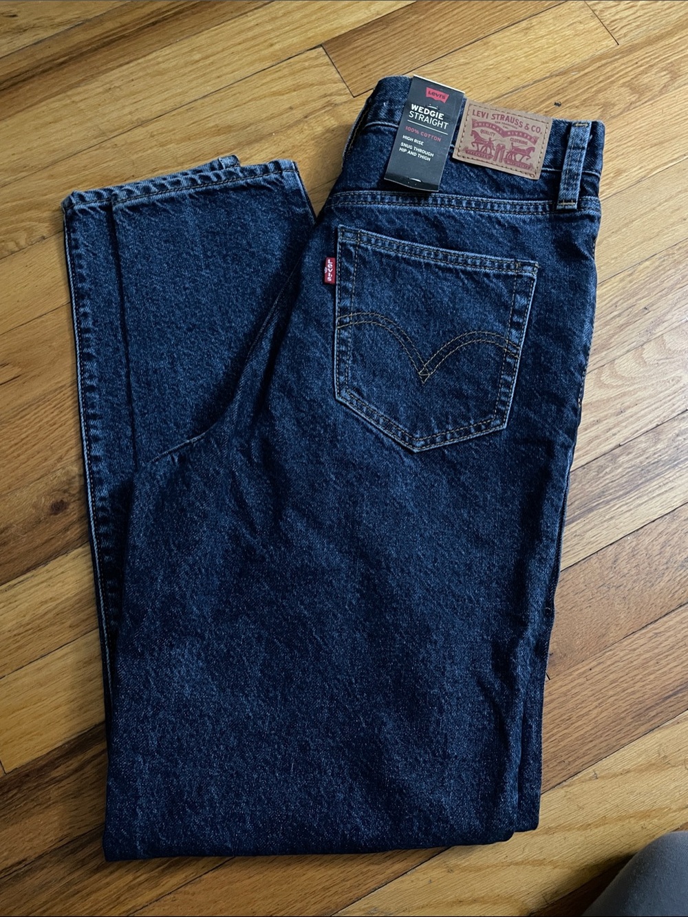 Levi's Dark Blue Wedgie Straight Jeans
